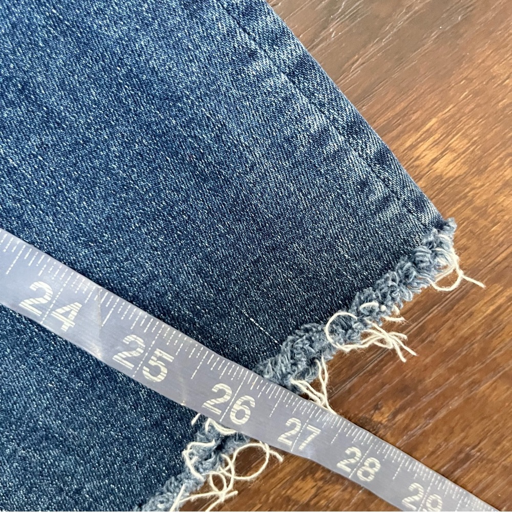 Mother Mid-Rise Dazzler ankle fray denim jeans weekend warrior 26 27 *READ* - Picture 9 of 12
